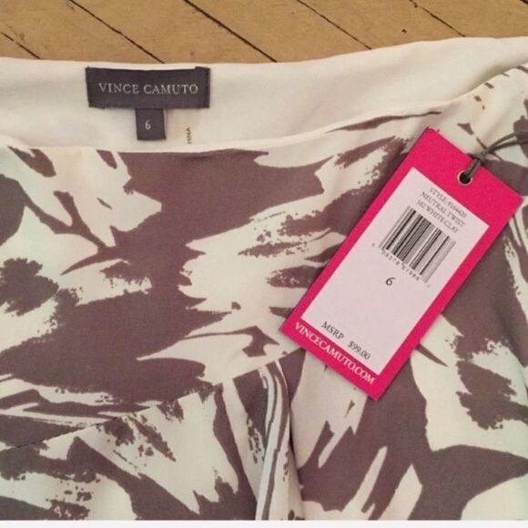 Vince Camuto Abstract Neutral Skirt Size 6 NWT - Picture 8 of 8